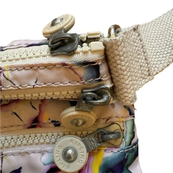 Kipling Alvar Crossbody Purse Multicolored Purple Blue Medium size - Picture 8 of 16